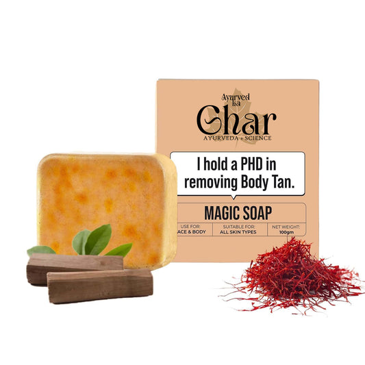 Ghar Detan Magic Soap – Sandalwood & Saffron Skin Brightening Bar