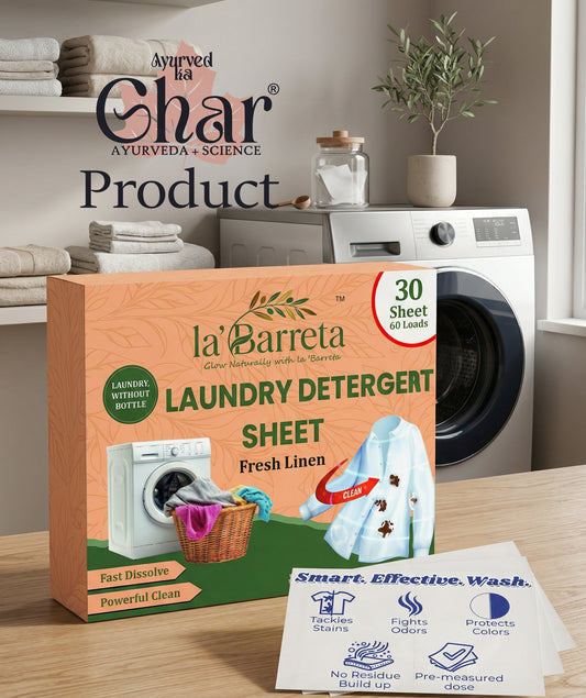 India's 1st Time Ghar Shop Magic Sheet Eco-friendly Laundry Detergent Sheets For Top Load & Front Load Plant-based, Chemical Free (Pack Of 30!)